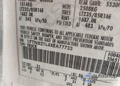 1999 Ford F-250 Lariat/Xl/Xlt z USA, uszkodzony, nr VIN 1FTNX21L4XEA77733